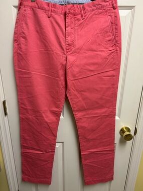 Men's Ralph Lauren Polo Coral Pink Cotton Chino Pants